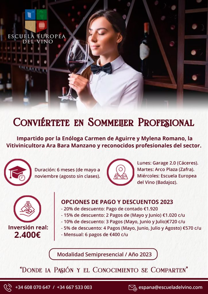 Conviértete en Sommelier en Escuela del vino europea